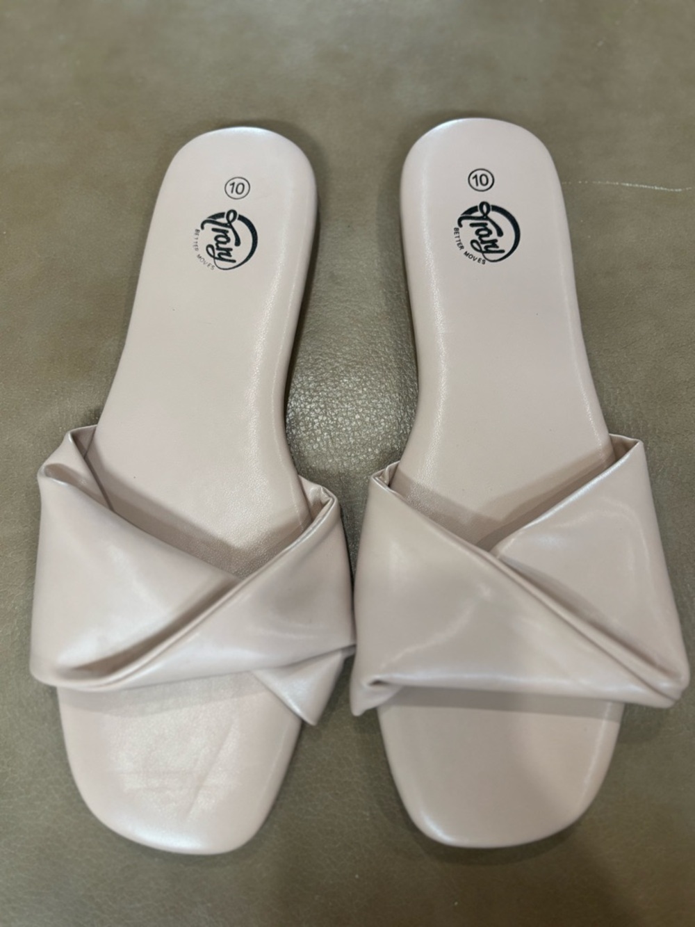 Trary Minimalist Pale Pink Knotted casual Slide Sandals